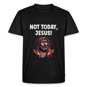 Drôle Anti Religion Athée Agnostique - T-shirt Premium bio Homme - noir - Devant - Nico (187cm)