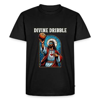 Drôle Jump Shot Jésus Christian Basketball cadeau - T-shirt Premium bio Homme - noir - Devant - Nico (187cm)