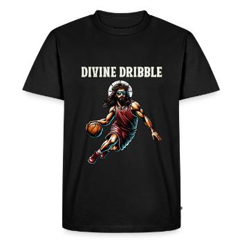 Drôle Jump Shot Jésus Christian Basketball cadeau - T-shirt Premium bio Homme - noir - Devant - Nico (187cm)