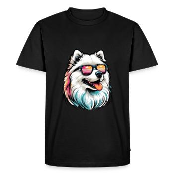Chien Samoyède Cadeaux Mignon Samoyède Chien Graphique - T-shirt Premium bio Homme - noir - Devant - Nico (187cm)