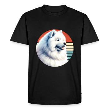 Chien Samoyède Cadeaux Mignon Samoyède Chien Graphique - T-shirt Premium bio Homme - noir - Devant - Nico (187cm)