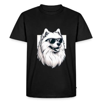 Chien Samoyède Cadeaux Mignon Samoyède Chien Graphique - T-shirt Premium bio Homme - noir - Devant - Nico (187cm)