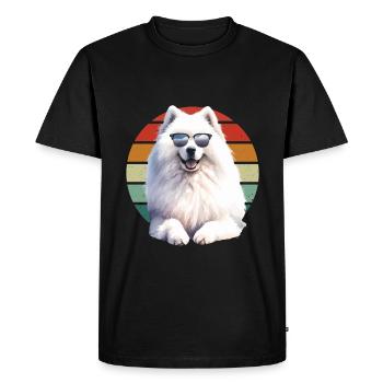 Chien Samoyède Cadeaux Mignon Samoyède Chien Graphique - T-shirt Premium bio Homme - noir - Devant - Nico (187cm)