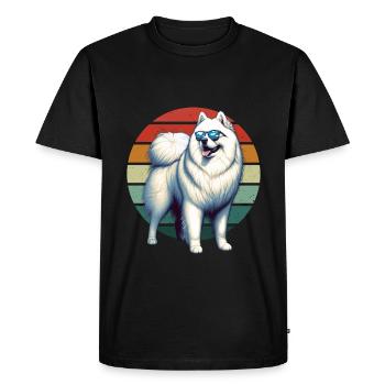 Chien Samoyède Cadeaux Mignon Samoyède Chien Graphique - T-shirt Premium bio Homme - noir - Devant - Nico (187cm)