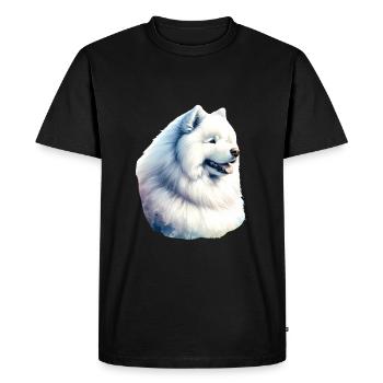 Chien Samoyède Cadeaux Mignon Samoyède Chien Graphique - T-shirt Premium bio Homme - noir - Devant - Nico (187cm)