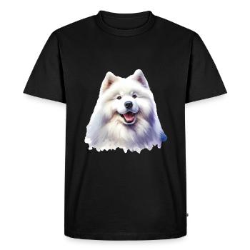 Chien Samoyède Cadeaux Mignon Samoyède Chien Graphique - T-shirt Premium bio Homme - noir - Devant - Nico (187cm)