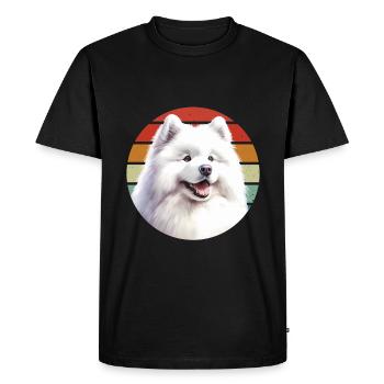 Chien Samoyède Cadeaux Mignon Samoyède Chien Graphique - T-shirt Premium bio Homme - noir - Devant - Nico (187cm)