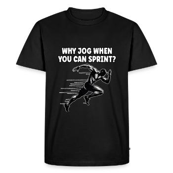 Track Runner Sprinter Sprinting 100m sprinter - Men's Premium Organic T-Shirt - black - Front - Nico (187cm)
