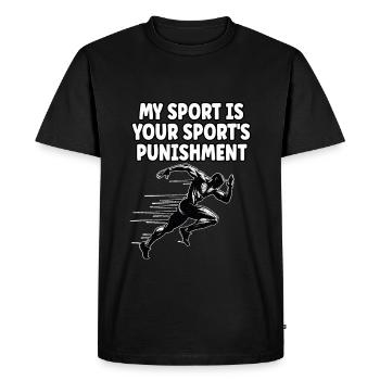 Track Runner Sprinter Sprinting 100m sprinter - Men's Premium Organic T-Shirt - black - Front - Nico (187cm)