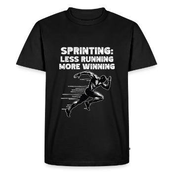 Track Runner Sprinter Sprinting 100m sprinter - Men's Premium Organic T-Shirt - black - Front - Nico (187cm)