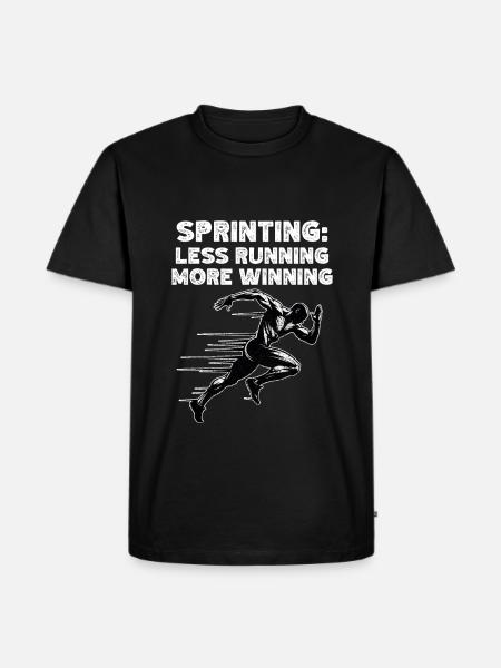 Bahnläufer Sprinter Sprint 100m Sprinter - Männer Premium Bio T-Shirt - Schwarz