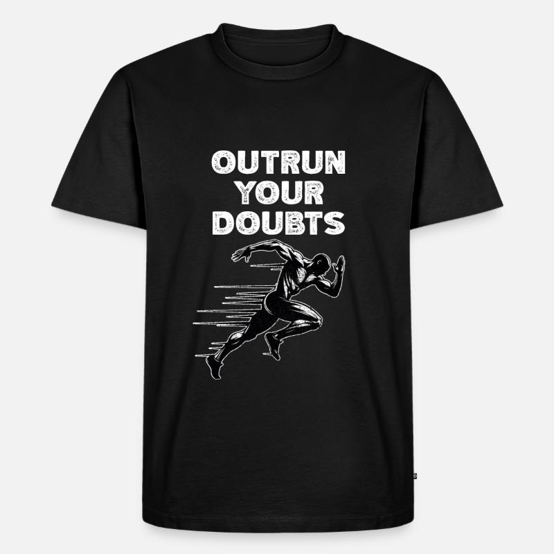 Bahnläufer Sprinter Sprint 100m Sprinter - Männer Premium Bio T-Shirt - Schwarz