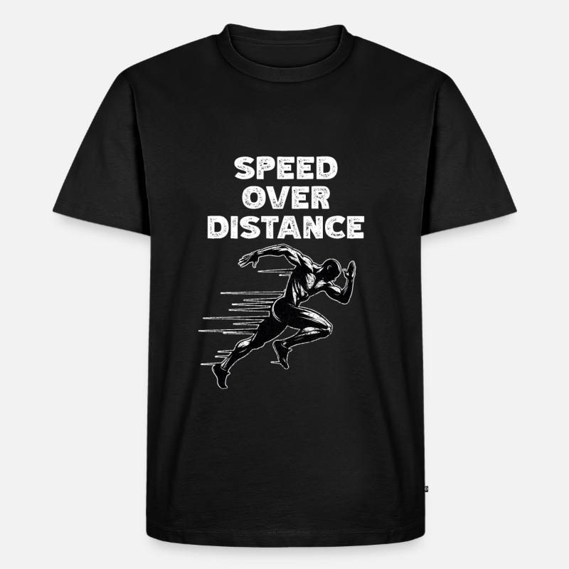 Bahnläufer Sprinter Sprint 100m Sprinter - Männer Premium Bio T-Shirt - Schwarz