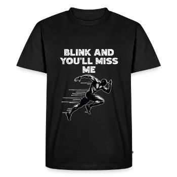 Track Runner Sprinter Sprinting 100m sprinter - Men's Premium Organic T-Shirt - black - Front - Nico (187cm)
