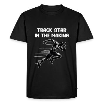 Track Runner Sprinter Sprinting 100m sprinter - Men's Premium Organic T-Shirt - black - Front - Nico (187cm)
