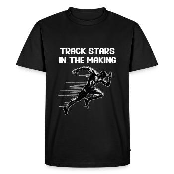Track Runner Sprinter Sprinting 100m sprinter - Men's Premium Organic T-Shirt - black - Front - Nico (187cm)