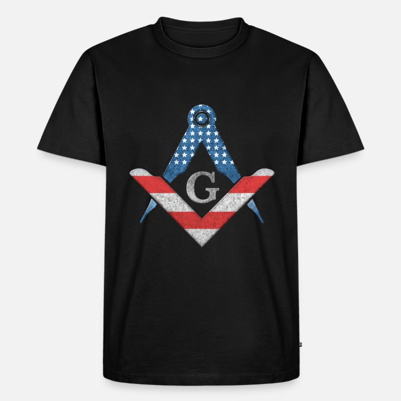 Masonic Freemasonry Fraternal - Männer Premium Bio T-Shirt - Schwarz