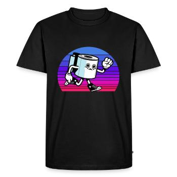 toilet paper - Men's Premium Organic T-Shirt - black - Front - Nico (187cm)