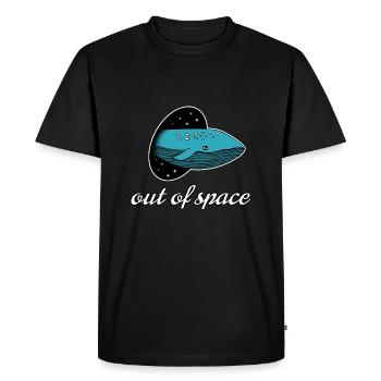 hors de l'espace: univers baleine galaxie étoilée - T-shirt Premium bio Homme - noir - Devant - Nico (187cm)