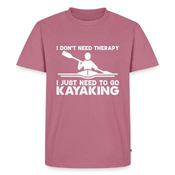 Kanu-Kajak-Paddeln Geschenkidee Wasser-Sportler - Männer Premium Bio T-Shirt - Mauve - Vorne - Nico (187cm)
