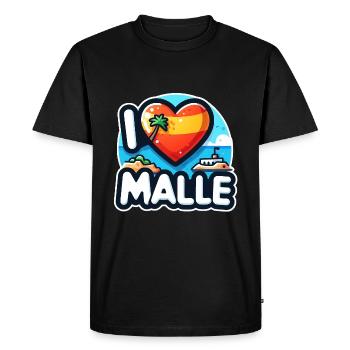 I Love Malle Majorque Vacances Bière Espagne Vacances - T-shirt Premium bio Homme - noir - Devant - Nico (187cm)