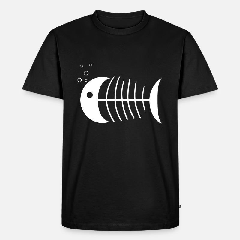 Fisch - Männer Premium Bio T-Shirt - Schwarz