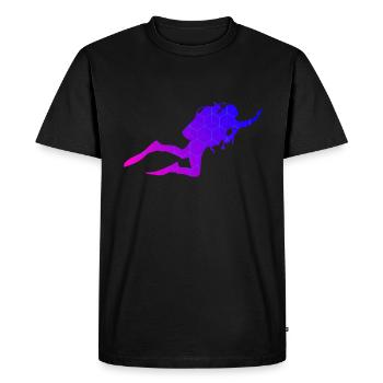 Diver Scuba Diver Scuba Diver Ladies - Men's Premium Organic T-Shirt - black - Front - Nico (187cm)