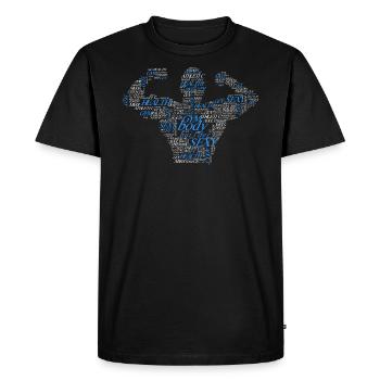 Gym Quote - Men's Premium Organic T-Shirt - black - Front - Nico (187cm)