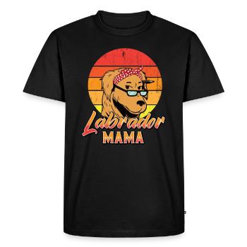 maman labrador dog - T-shirt Premium bio Homme - noir - Devant - Nico (187cm)