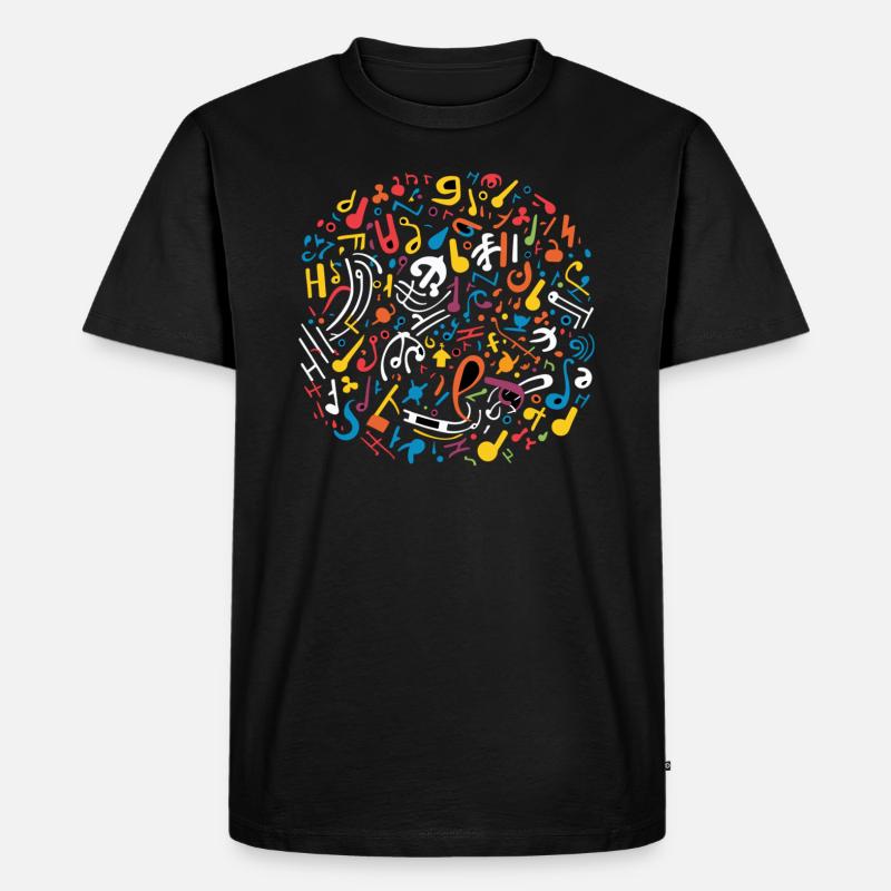 Musik - Männer Premium Bio T-Shirt - Schwarz