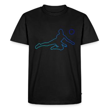 Volley Volley-ball masculin Volley-ball féminin - T-shirt Premium bio Homme - noir - Devant - Nico (187cm)