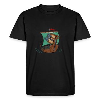 Bateau vikings vikings - T-shirt Premium bio Homme - noir - Devant - Nico (187cm)