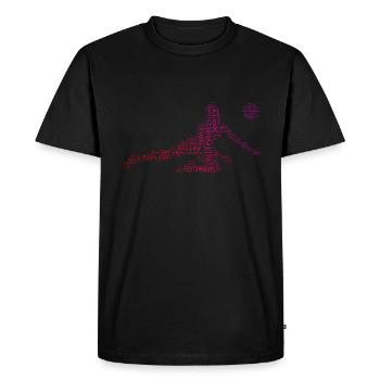 Jeux de volley-ball Joueurs de volley-ball Joueurs de volley-ball - T-shirt Premium bio Homme - noir - Devant - Nico (187cm)
