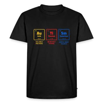 Autism Awareness Elements Periodic Table ASD - Men's Premium Organic T-Shirt - black - Front - Nico (187cm)