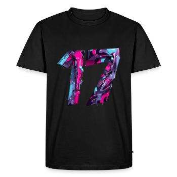 NO. 17 NUMBER 17 COOL 17TH BIRTHDAY - Men's Premium Organic T-Shirt - black - Front - Nico (187cm)