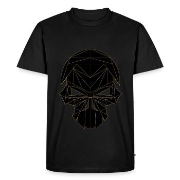 CrossCut Skull - Men's Premium Organic T-Shirt - black - Front - Nico (187cm)