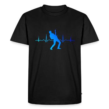Guitariste Homme Guitare acoustique - T-shirt Premium bio Homme - noir - Devant - Nico (187cm)