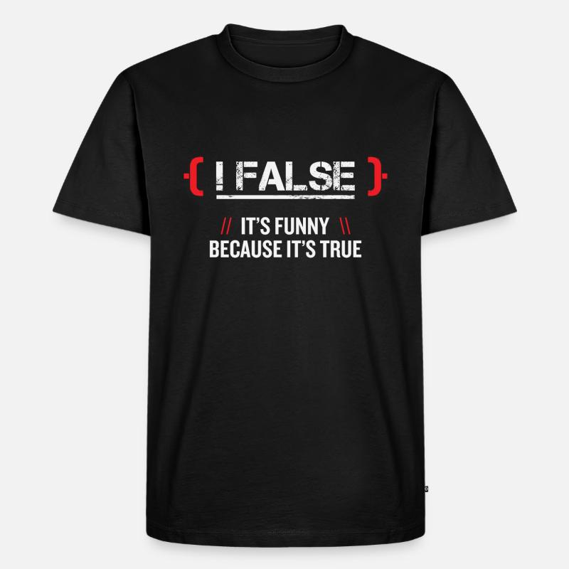 False Programmmierer - Männer Premium Bio T-Shirt - Schwarz
