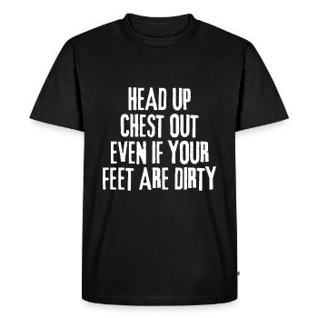 super design de dicton - T-shirt Premium bio Homme - noir - Devant - Nico (187cm)