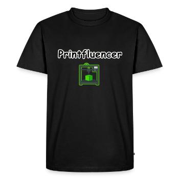 printfluencer 02 - Men's Premium Organic T-Shirt - black - Front - Nico (187cm)