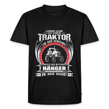 I HAVE A TRACTOR IN THE BARN - Men's Premium Organic T-Shirt - black - Front - Nico (187cm)