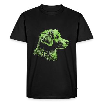 NOVA SCOTIA DUCK TOLLING RETRIEVER Portrait green - Men's Premium Organic T-Shirt - black - Front - Nico (187cm)
