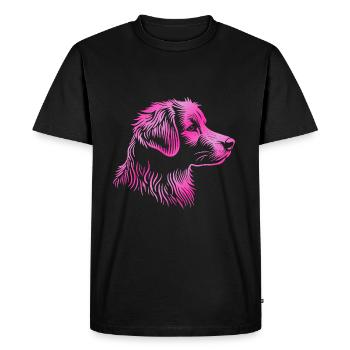 NOVA SCOTIA DUCK TOLLING RETRIEVER Portrait pink - Men's Premium Organic T-Shirt - black - Front - Nico (187cm)