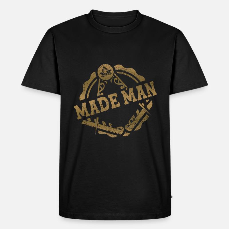 Masonic Freemasonry Fraternal Flag - Männer Premium Bio T-Shirt - Schwarz