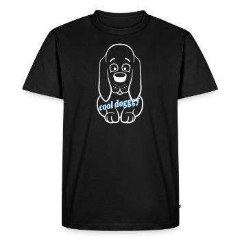 Amoureux de chiens - T-shirt Premium bio Homme - noir - Devant - Nico (187cm)
