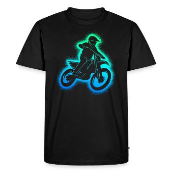 Dirt Bike Moto Dirt Bike Garçons Motocross - T-shirt Premium bio Homme - noir - Devant - Nico (187cm)