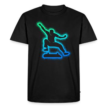 Skate Skateboarder Skater Garçons Skateboard - T-shirt Premium bio Homme - noir - Devant - Nico (187cm)