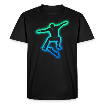 Skate Skateboarder Skater Skateboard Homme - T-shirt Premium bio Homme - noir - Devant - Nico (187cm)