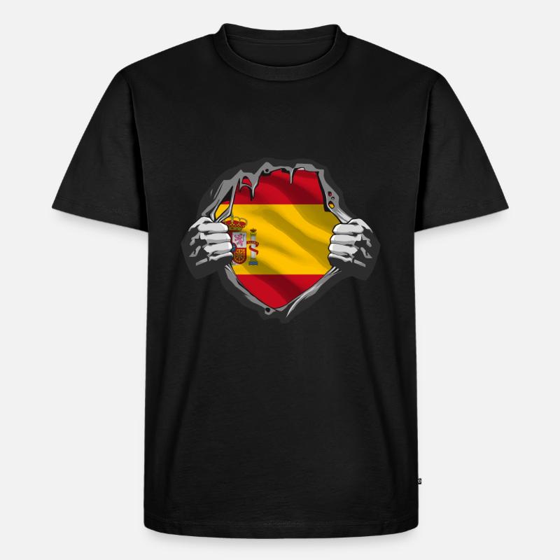 Proud spanish roots - Männer Premium Bio T-Shirt - Schwarz