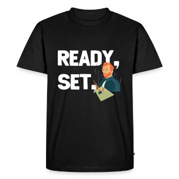 Prêt Gogh - T-shirt Premium bio Homme - noir - Devant - Nico (187cm)